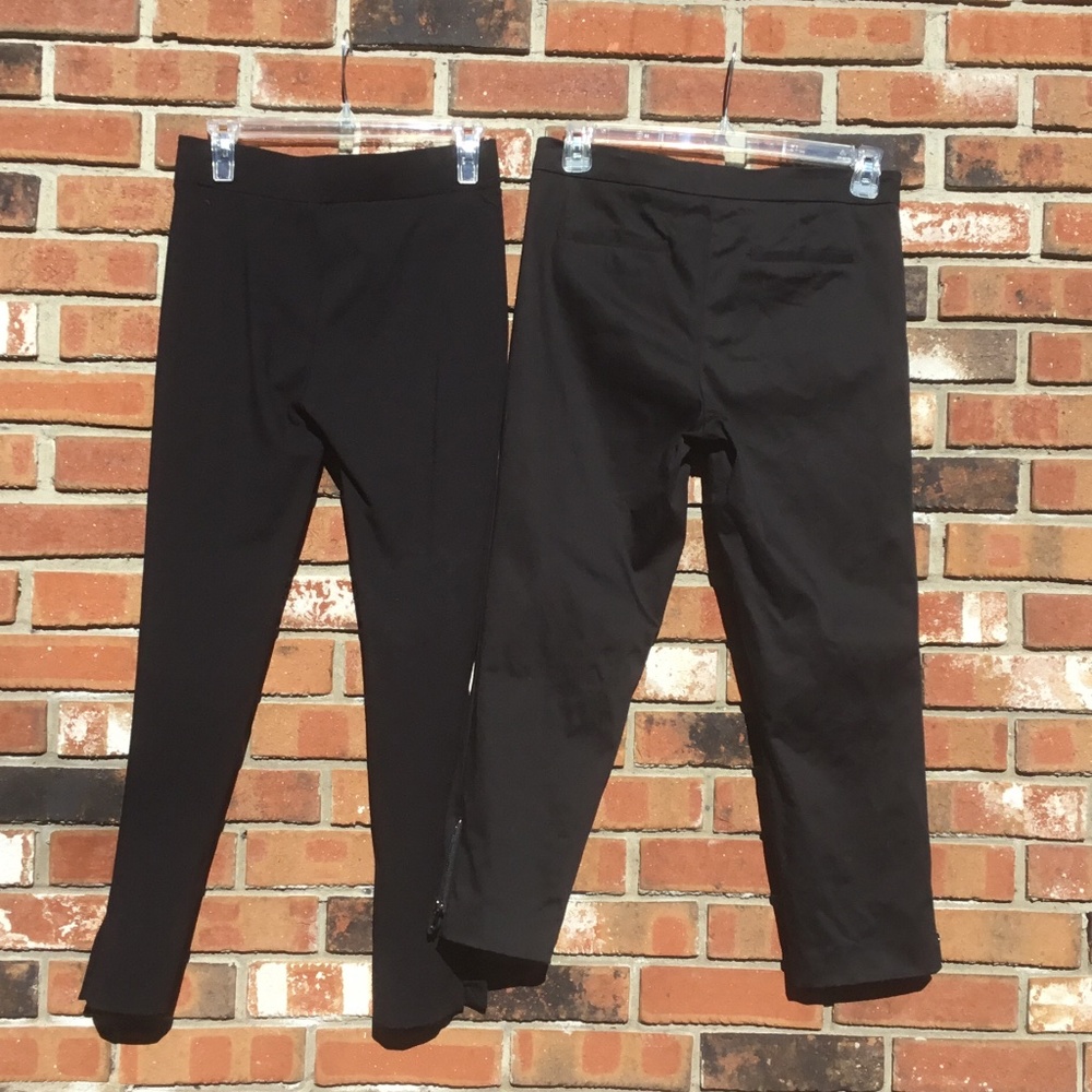 2 pair of black Pants, size 8: by Cache